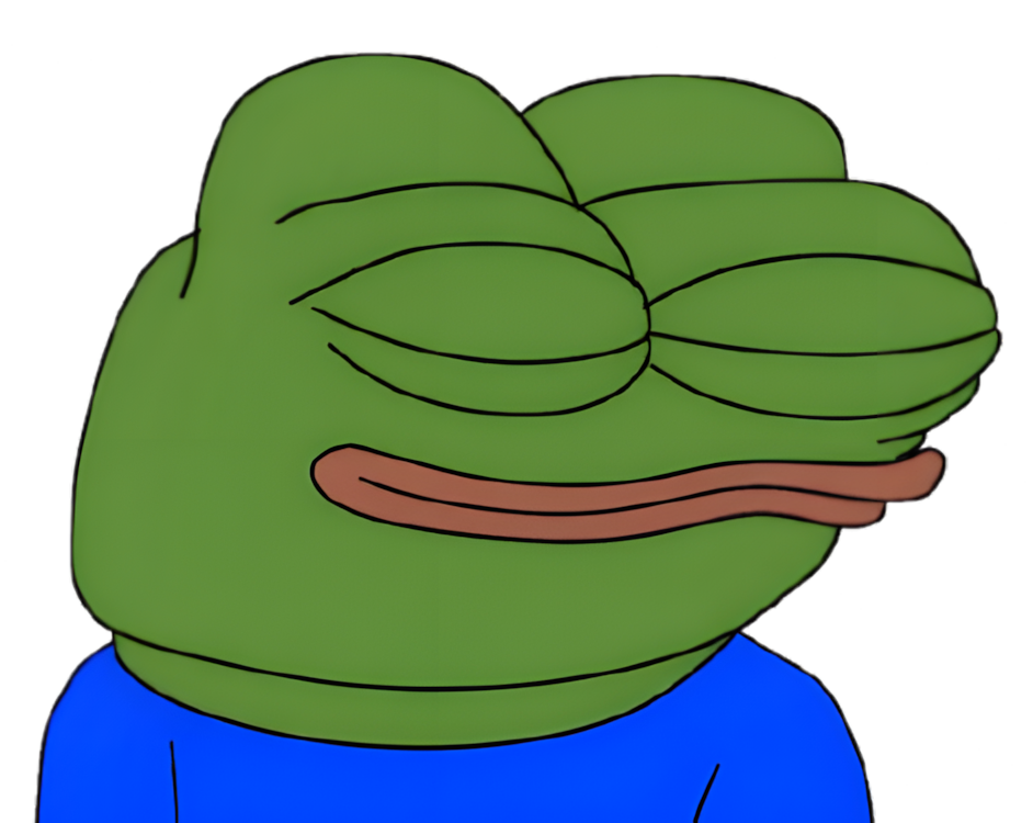 Apu meme smiling in a green market
