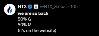HTX tweet: we are so back